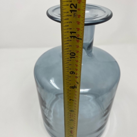 Blue Glass Decorative Vase - Picture 3 of 9